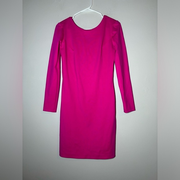 Amanda uprichard pink open back back bow pointe knit dress size small - Picture 2 of 5
